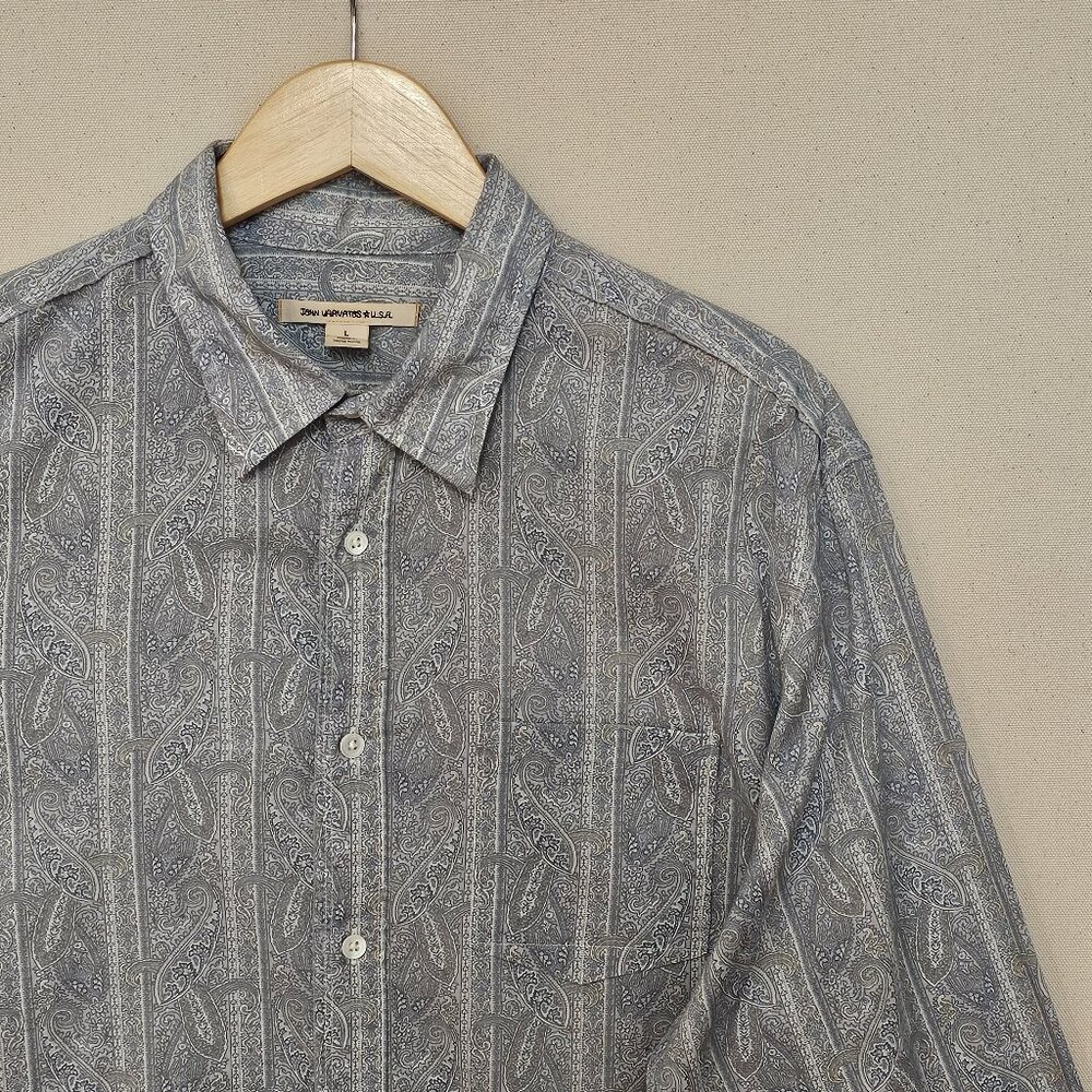 John Varvatos USA Paisley Button Down L